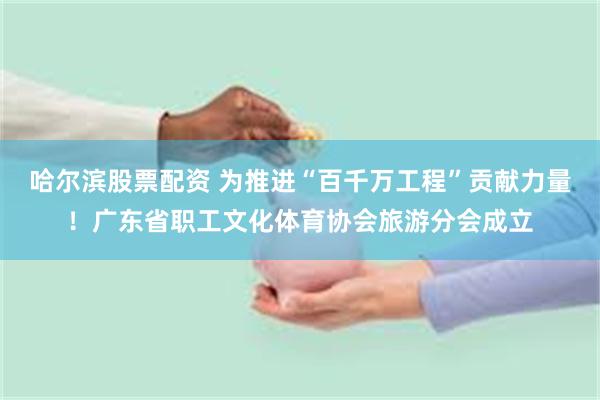 哈尔滨股票配资 为推进“百千万工程”贡献力量！广东省职工文化体育协会旅游分会成立