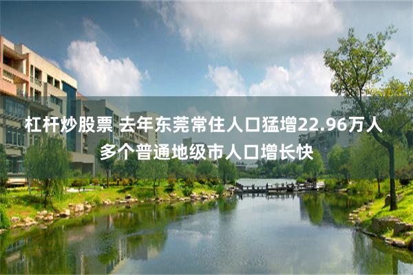 杠杆炒股票 去年东莞常住人口猛增22.96万人 多个普通地级市人口增长快