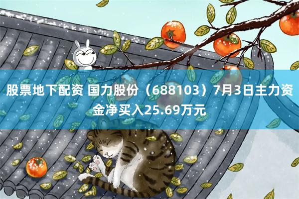 股票地下配资 国力股份（688103）7月3日主力资金净买入25.69万元