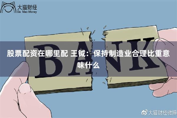 股票配资在哪里配 王钺：保持制造业合理比重意味什么